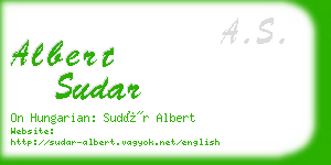 albert sudar business card